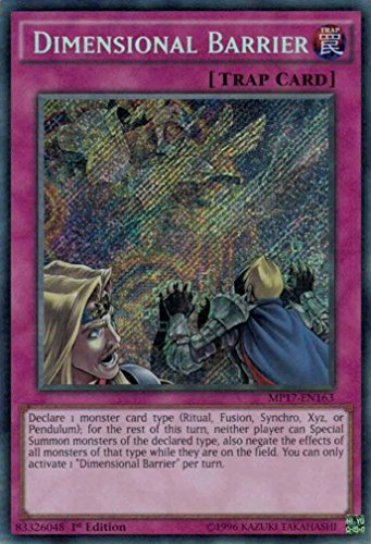 yu-gi-oh Dimensional Barrier - MP17-EN163 - Secret Rare - 1st Edition - 2017 Mega-Tin Mega Pack (1st Edition)