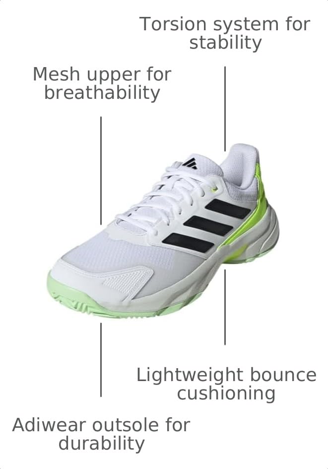 Image of adidas Mens Courtjam Control 3 Tennis Sneakers Shoes - Blue