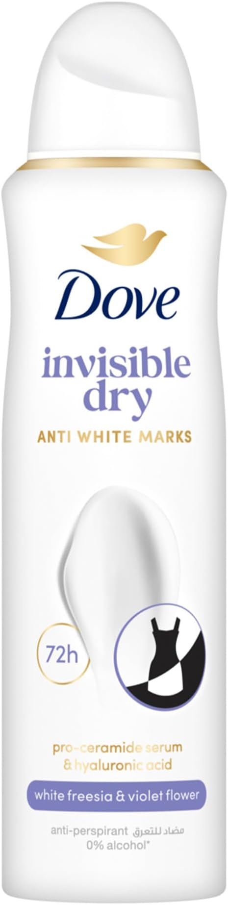 Antiperspirant Spray, Invisible Care, For 72h Sweat Protection and Odour Control, With Pro-Ceramide Serum and hyaluronic acid, alcohol free, 150ml