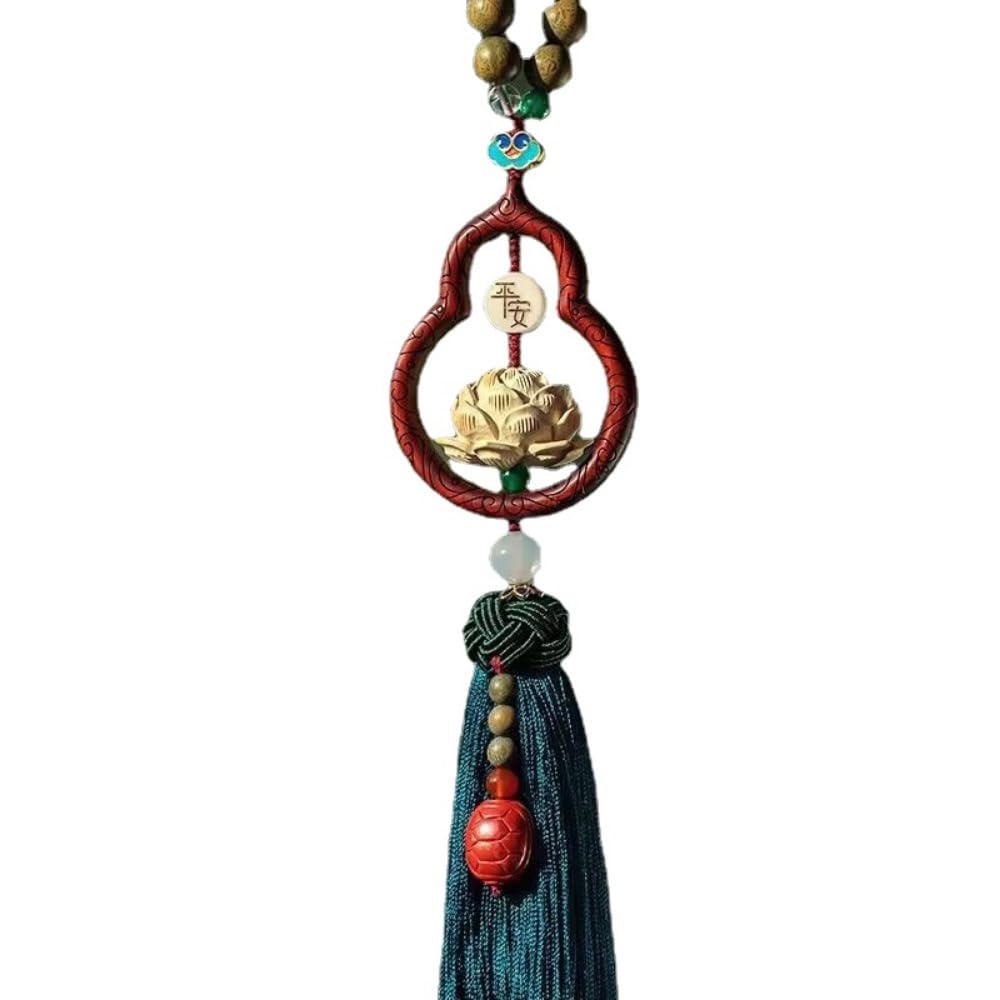 LKLNCXC Key Rings Car Peach Wood ，Peach Accessories High-end Gourd Interior Decorations