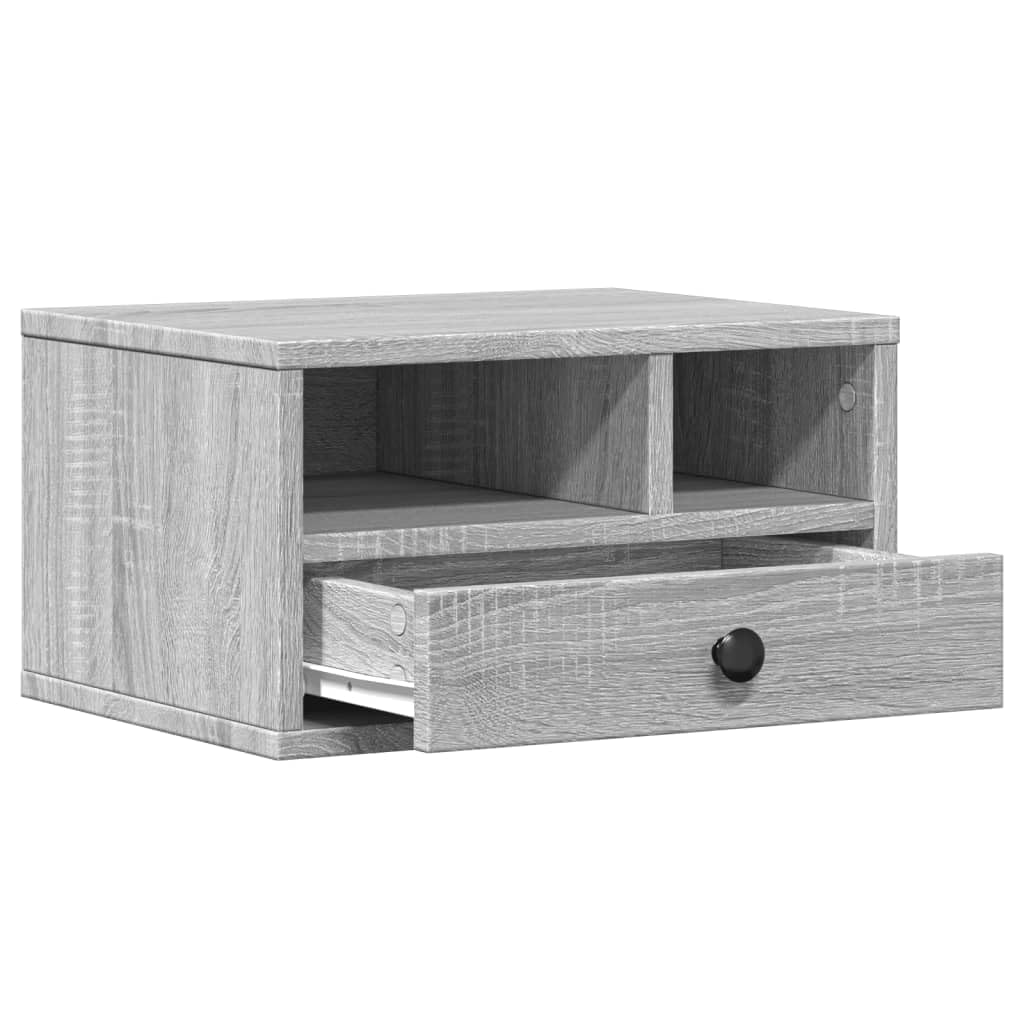Druckerständer Grau Sonoma 40x32x22,5 cm Holzwerkstoff Beistelltisch für Büro Wohnzimmer Schlafzimmer