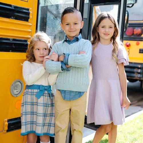 Image of Hope & Henry Girls' Milano Tipped Sweater Dress