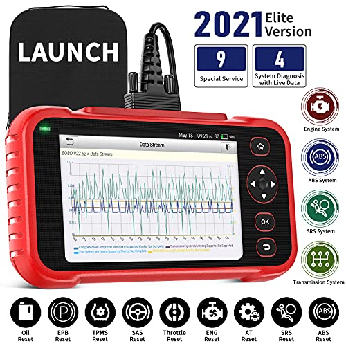 LAUNCH OBD2 Scanner CRP129i 4 Systems ENG/at/SRS/ABS Scanner with Live Data/ Diagnosis/ Read and Clear Codes, Launch Code Reader with Reset Function Oil+TPMS+Throttle+EPB+SAS Scan Toolã€Latest Ver.ã€‘