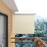 Color: Crema Toldo Lateral para Patio, mampara de privacidad para balcón Jardín Terraza Persiana Lateral para Exterior Toldo Lateral para balcón Multifuncional 150x200 cm Crema