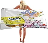 SpongeBob Strandtuch,SpongeBob Badetuch ist aus 100% Mikrofaser.