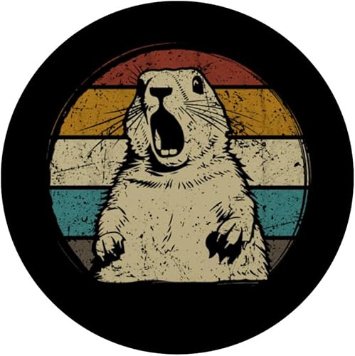 Miniatura 3 de Perro de la pradera vintage para amantes de los perros de la pradera 60s 70s retro PopSockets estándar PopGrip