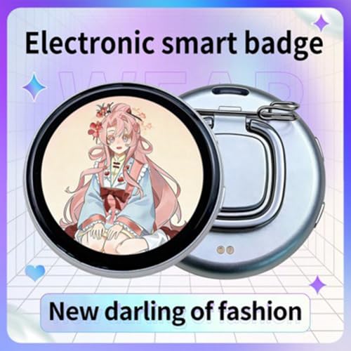 Badge LED anime bluetooth 6.0 personnalisable avec cordon et support