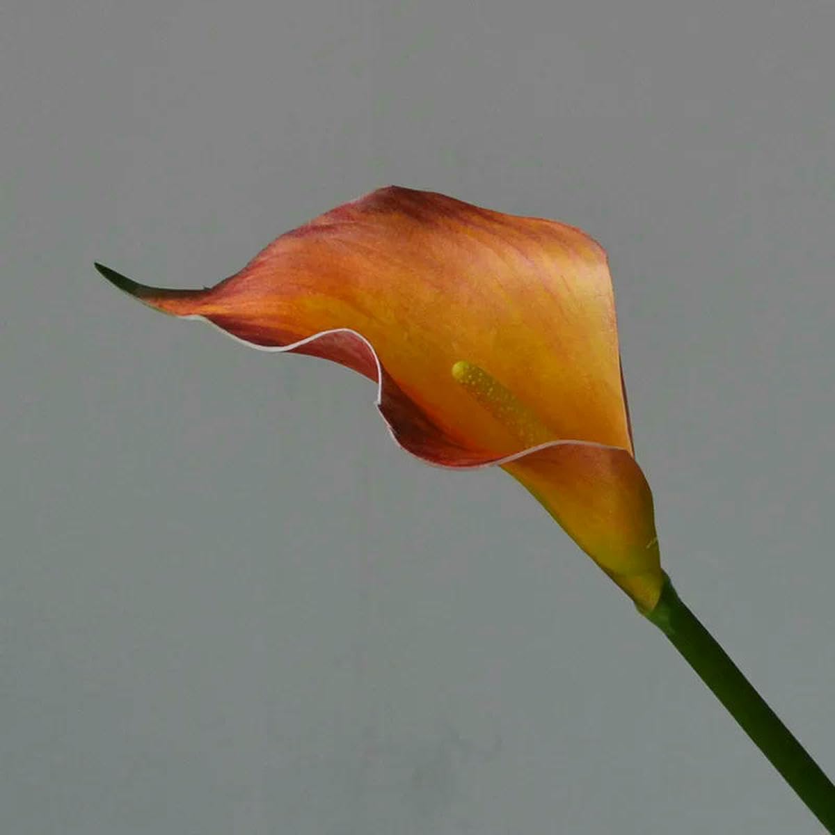 AYHTUD 10Pcs Artificial Flowers Calla Lily Home Decoration Living Room Table Flower Arrangement Party Wedding Bouquet Calla Flowers-Orange