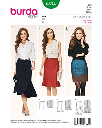 Burda B6834 patron de couture,BLANC-13X20 CM Cover