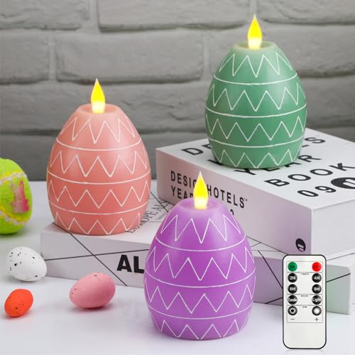Mtlee MTLEE-MO1127A 6 Pcs Easter Egg Flameless Candles cover