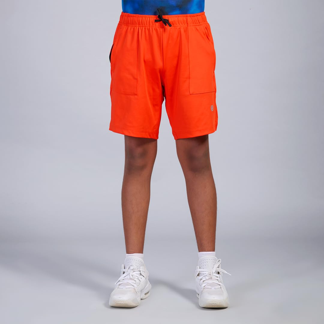 Dripmov Premium Boys Shorts | Activewear | Quick Dry | Regular Fit | Running Shorts with Pockets | Flexible for Sports & Casual Wear- Orange (8 Y - 10 Y) 2