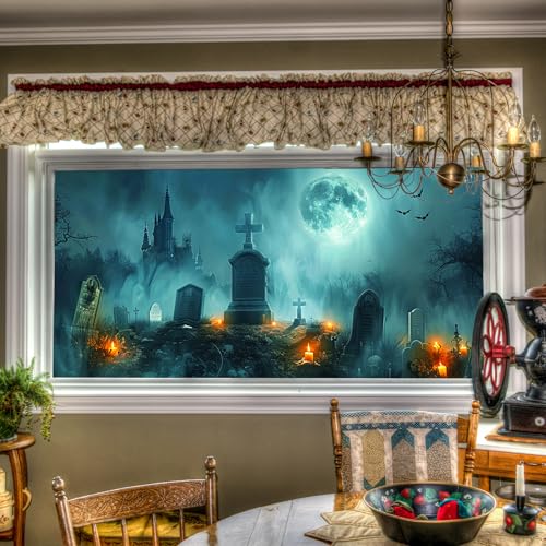Película decorativa para ventana HOMETITUTE de Halloween 39.3x17.7 miniatura 1