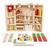 img_RISACCA 木のおもちゃ はじめてツールボックス 組立あそび 男の子 / 大工 工具 知育 木製