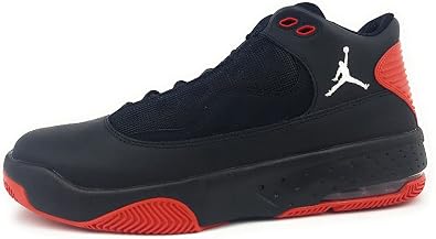 Nike Jordan Max Sports Shoes, Men's Training Shoes, Running Shoes, Black, Leisure, Black Red, 9.5 UK