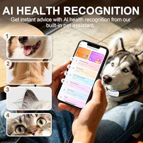 DBDD Smart Dog GPS Tracker (White) - Real-Time Location Finder with Virtual Fence, AI Health Monitor & Waterproof Design for Escape Artists, Medium to Large Dogs (30lbs+), iOS & Android - Image 5