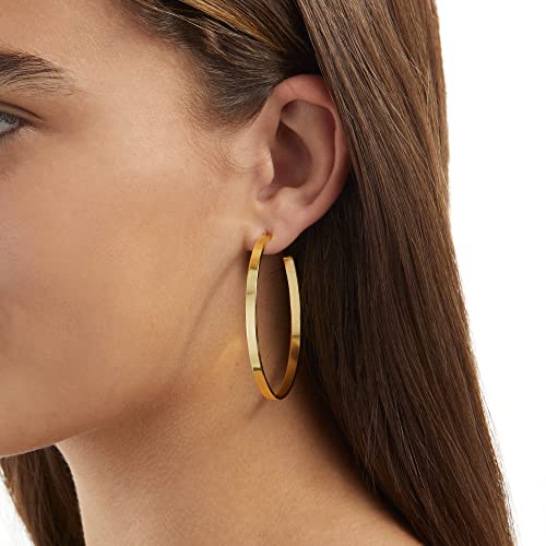 Image of Amazon Essentials 14K Gold Plated Square Edge Hoop