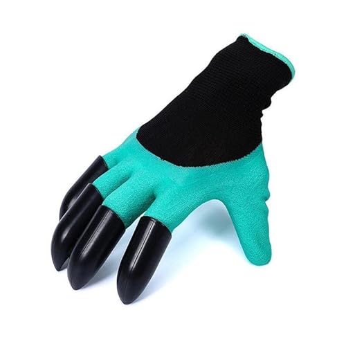 Garden Gloves With Claws Abs Plastic Garden Rubber Gloves Gardening Digging Planting Durable Waterproof Work Glove Outdoor #TOP1