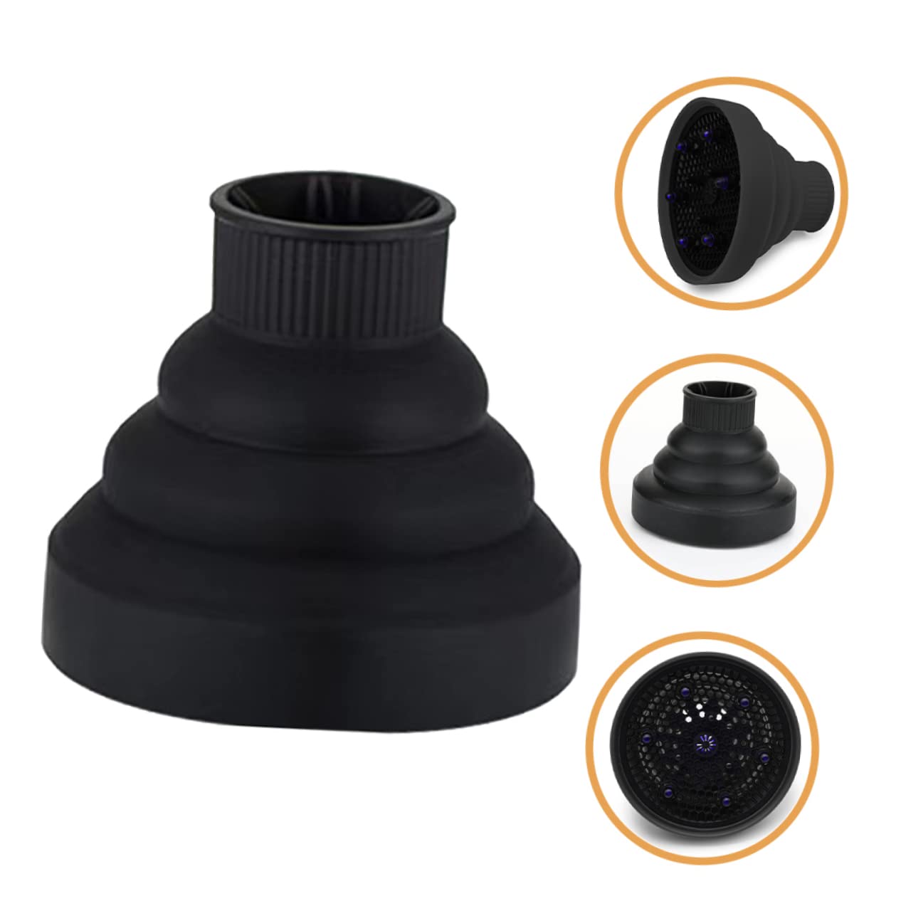 Cabilock 3pezzi Diffusore Per Asciugacapelli Accessorio Per Styling Ricci e Protezione Termica e Asciugatura Rapida Viaggio Compatibile Con Phon Standard