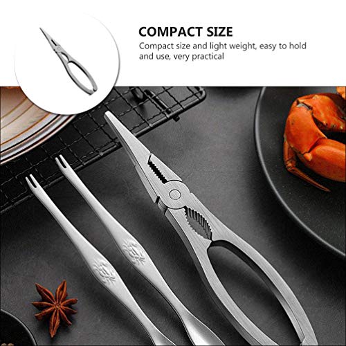 Yarnow Nut Cracking Tools Crab Leg Crackers Lobster Crackers Stainless Steel Shellfish Crab Claw Seafood Tools Nut Crackers For Eating Crab Crackers #TOP2