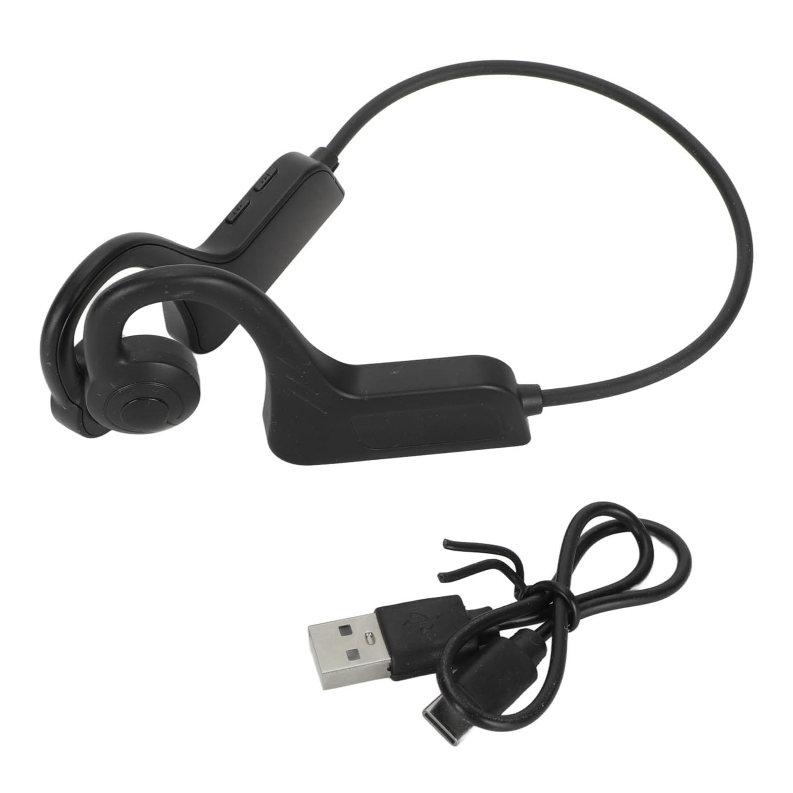 X7 Cuffie a conduzione ossea, cuffie auricolari aperte wireless Bluetooth 5.3 con 10 ore di autonomia, impermeabilità IP68, resistenti al sudore, con display digitale LED, microfono integrato