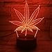 Yooce 420 Leaf 3D LED Table Lamp Night Light Optical Visual Illusion Home Decor Lighting