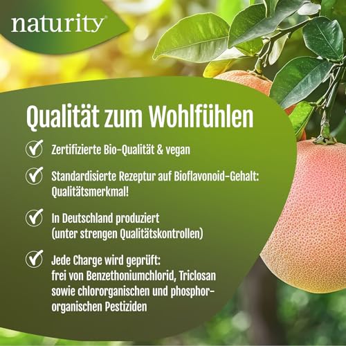 naturity Bio Grapefruitkernextrakt Tropfen 250ml - 1500 mg Bioflavonoide – Ansicht 2