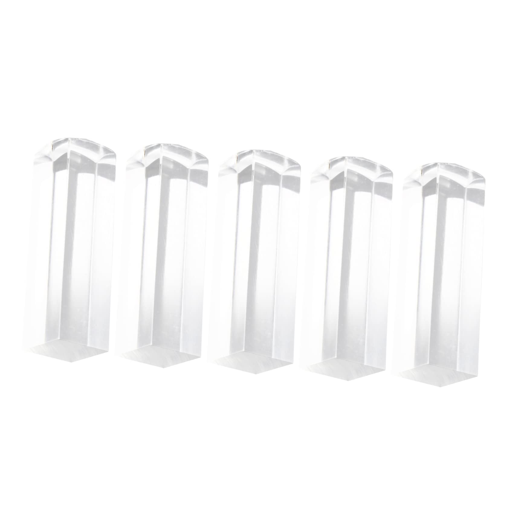 Angoily 5pcs Organic Acrylic Stamps Square Blank Stamps for Journaling DIY Crafts