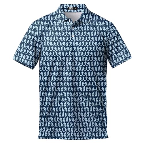 Polo para Hombre Manga Corta con Botones Camiseta de Golf Secado Rápido Casual