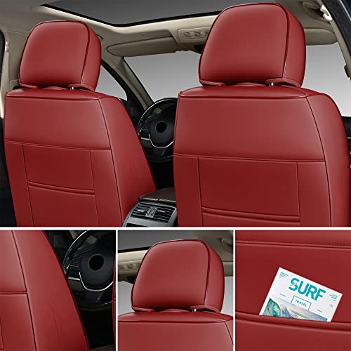 Image of GXT Car Seat Covers Front Seats Only, Front Car Seat Covers 2 Pack, Premium Faux Leather Car Seat Cushion - Universal Fit for Most Sedans SUV Pick-up Truck with Headrests(Red)