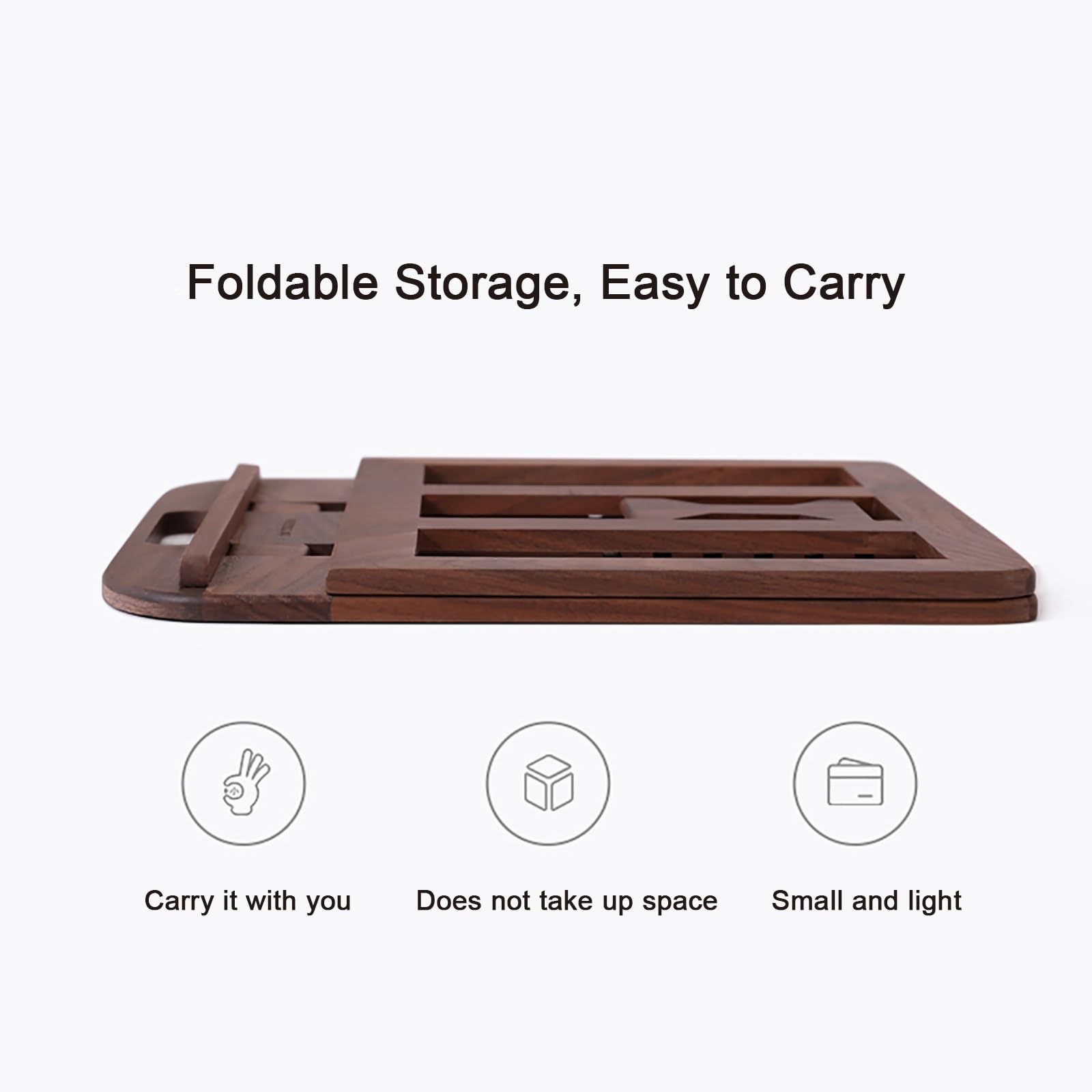 Supporto per laptop in legno beige regolabile in altezza pieghevole da scrivania supporto per laptop con design cavo portatile multi angolo ergonomico supporto per laptop per casa e ufficio