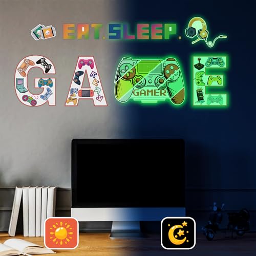 Vinilos Gamer que Brillan en la Oscuridad para Pared miniatura 4