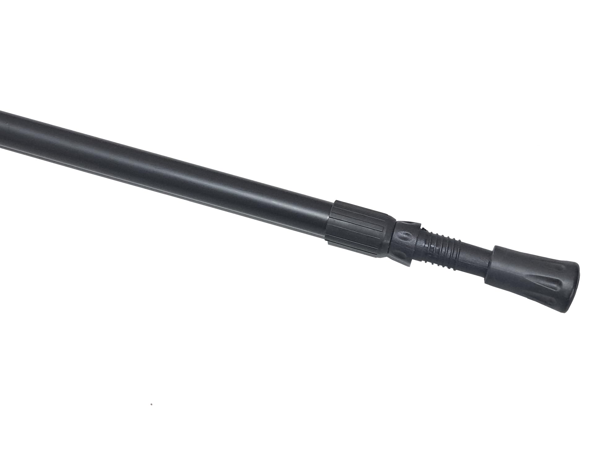 Tiendas LGP – JKR, Bastón de Caza Negro de 3 tramos, Extensible, Aluminio, con Horquilla de Asta de Ciervo, Medida máxima 190 cm. 2519C