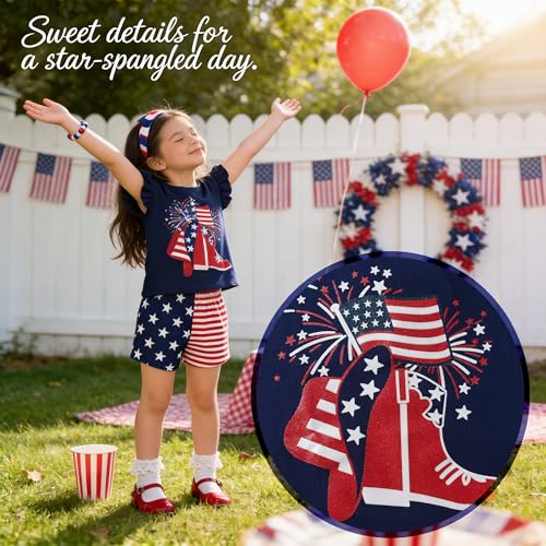 Image of VIKITA girls summer clothes toddler tshirts & shorts clothing sets cute birthday gifts for little kids