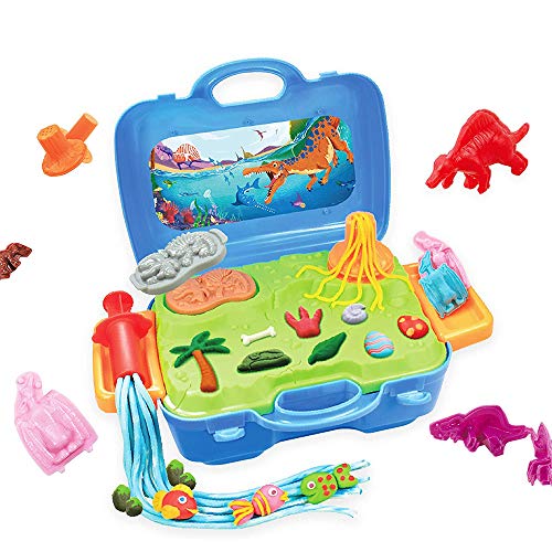 Jar Melo Dinosaur Modeling Clay Kit, 20 Pieces Magic Doughï¼ŒNon-Toxic Dinosaur Dough Figures Toys for Kids