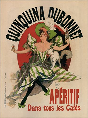 Peinture murale Quinquina Dubonnet Jules Chéret pour corriger un mur vide de salon 60x90