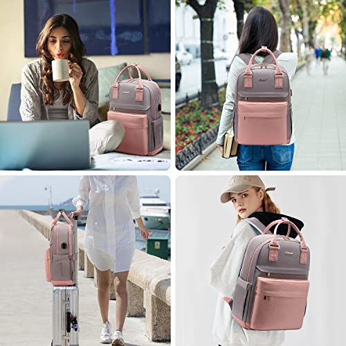 Image of LOVEVOOK Laptop Backpack for Women Girls, 15.6 Inch Waterproof Computer Backpack Student School Cute Bookbag Computer Bag