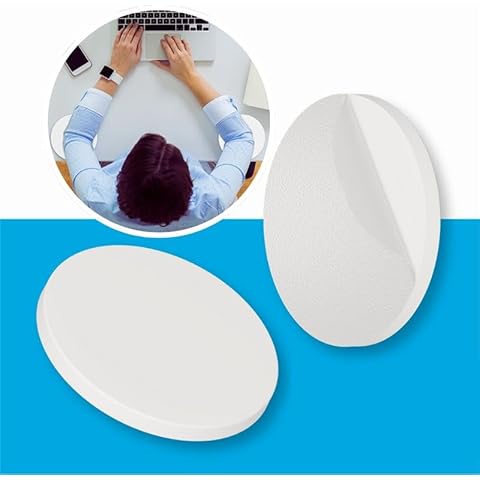 Technogel Ergonomic Elbow Pads (Set of 2) - White, Cooling Gel, Restorable Stickiness, OEKOTEX 100 Certified, Made in Germany - Ideal for Office, Gaming, and Desk Work Cover