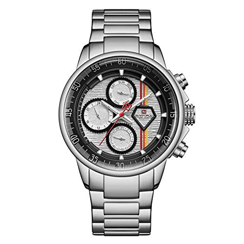 NAVIFORCE Mens Sport Military Watches Luxury Multifunction Business Stainless Steel Quartz Watch for Men NAVIFORCE Mens Sport Military Watches Luxury Multifunction Business Stainless Steel Quartz Watch for Men