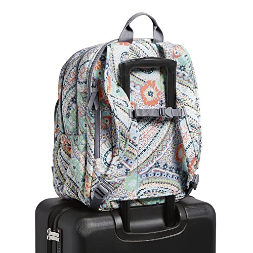 Vera Bradley Women's Cotton Xl Campus Backpack, Citrus Paisley - Recycled Cotton, One Size #TOP4