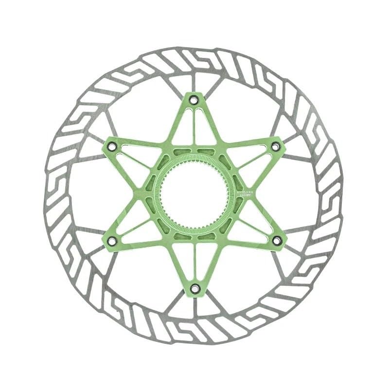 Rowerowe średnie tarcze blokujące Rowerowe klocki hamulcowe Żwirowe lekkie tarcze 160 mm 140 mm bez osłon blokujących(Green 160mm)