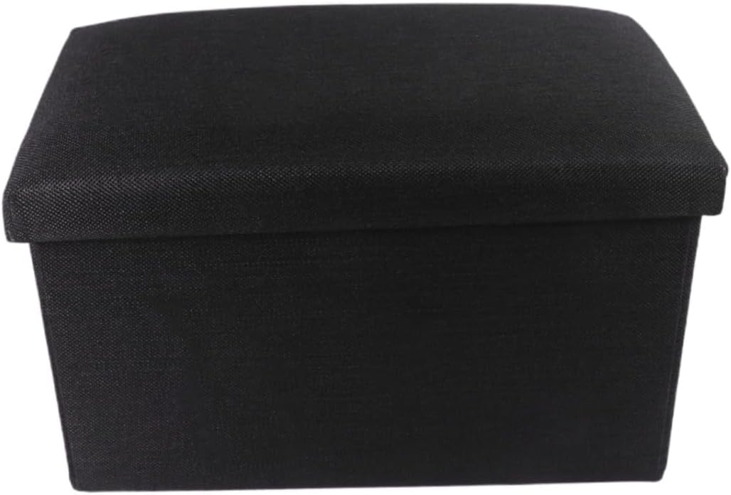 ERINGOGO Shoe Changing Stool Storage Box Storage Foot Rest Black