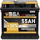 Autobatterie 55Ah BSA 12V mit 520A Kaltstartleistung