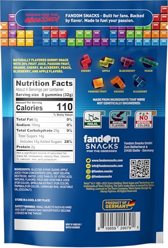 Gomitas Tetris Fandom Snacks 7 Sabores Naturales miniatura 2