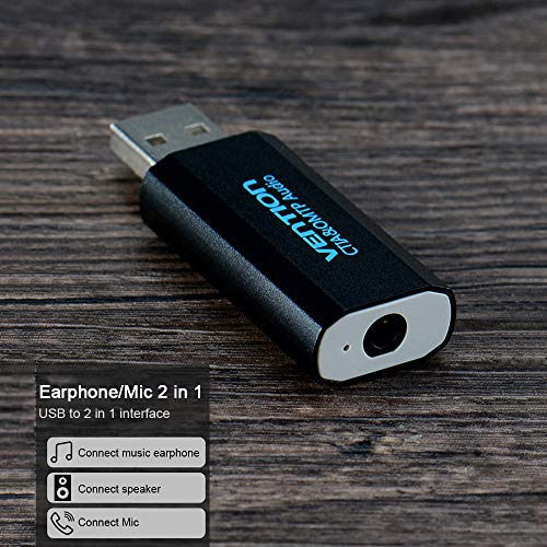 Docooler VENÇÃO USB Placa de Som Externa com 3.5mm Stereo Fone De Ouvido Mic Adaptador de Driver-fre