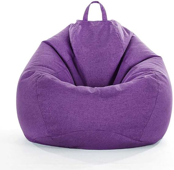SXFuture Funda de Puff Moderno, Lino Puf Gigante sin Relleno para Decoracion Habitacion Adolescente, Puffs Infantiles con Cremallera Deslizante Oculta, Bean Bag Chair para Salon, Balcón