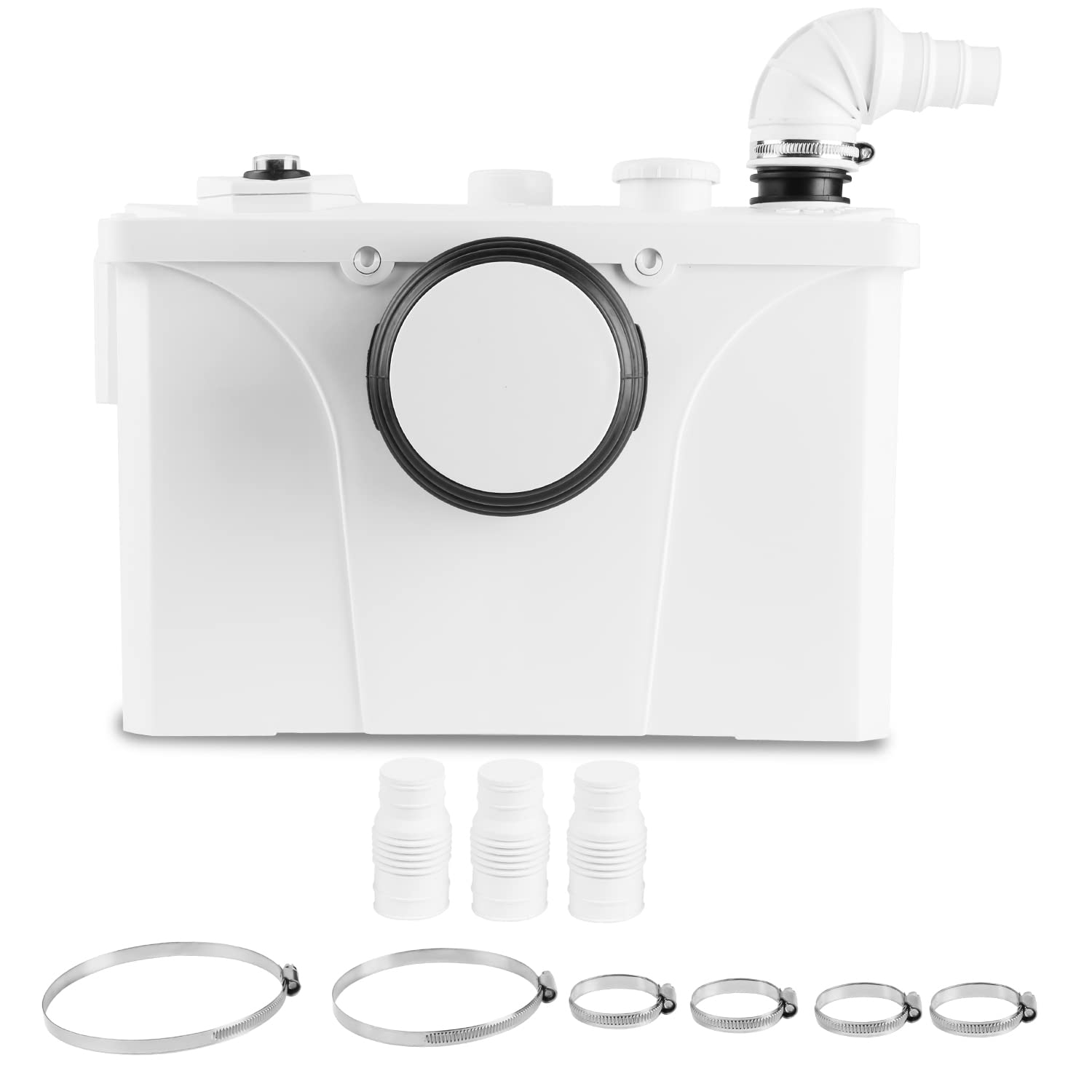 Eulenke Pompe per Fognature Sanitarie 700 W, 190 l/min, a basso rumore (39 dB), possono essere installate in lavabo, WC, docce, ecc
