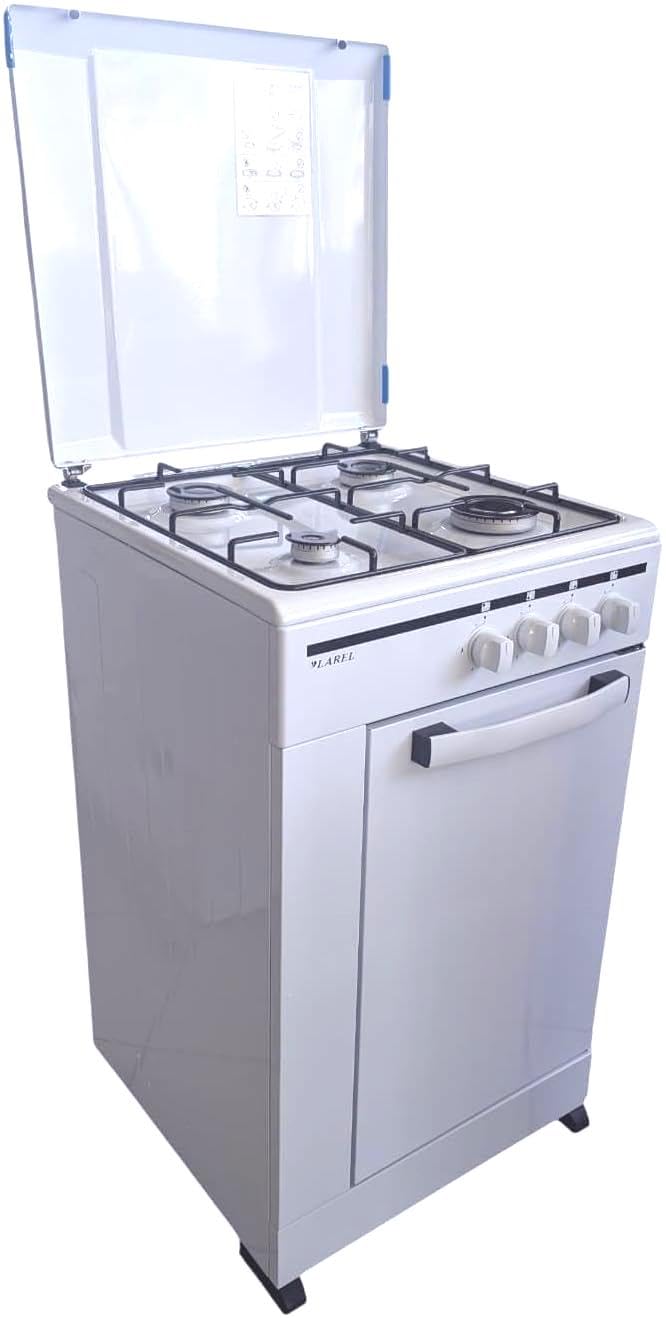 LAREL Cucina a Gas Fornello 4 Fuochi Mobile Bianco MOB.S413BW GPL/METANO