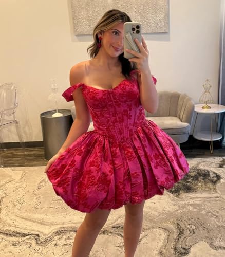 Strapless Floral Homecoming Dresses for Teens 2025 A Line Corset Tiered Short Cocktail Prom Dress4