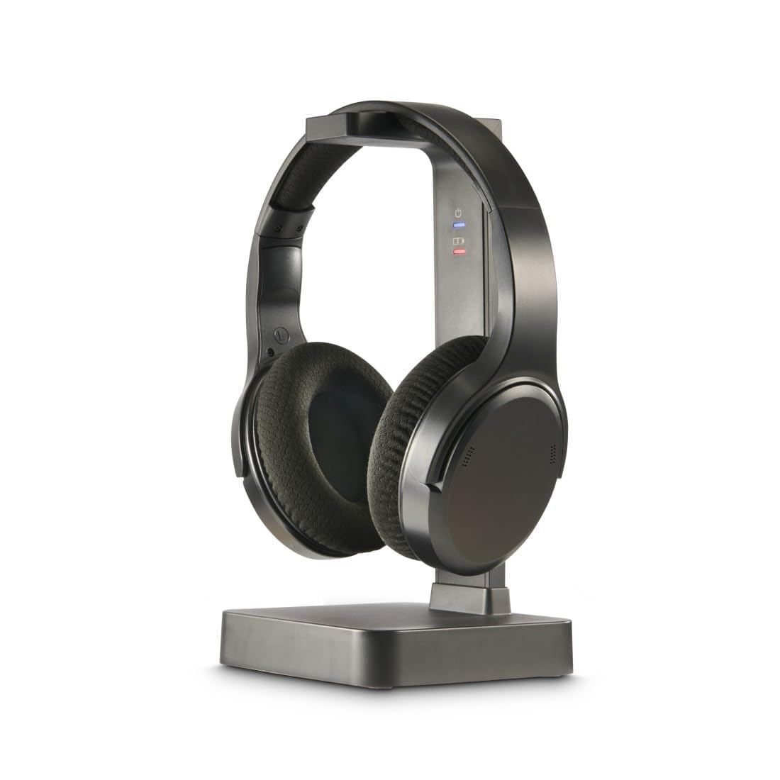 Hama Funkkopfhörer für TV, 2,4 GHz (kabelloser Kopfhörer für fernsehen ohne Audioverzögerung, 16 h Spielzeit, Over-Ear Kopfhörer mit Lautstärkeregler + 3 Modi, für Senioren und Hörgeschädigte) schwarz