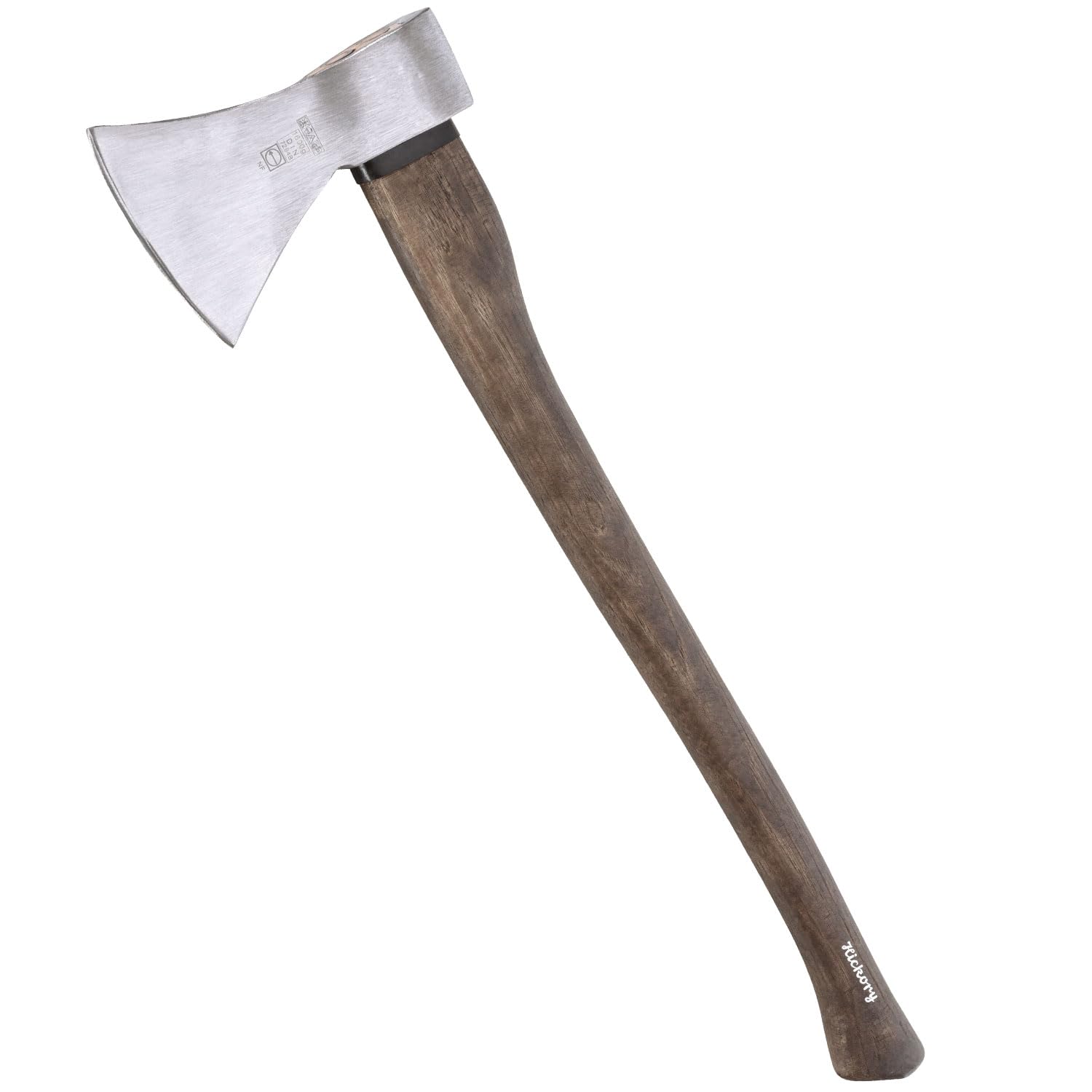 RUTHE Hacha Hickory 1.600 g | Hacha leña Profesional Totalmente forjada y templada | Hachas Bellota con Filo Convexo Pulido | Forjada en una Sola Pieza | Filo Convexo Pulido y Duradero